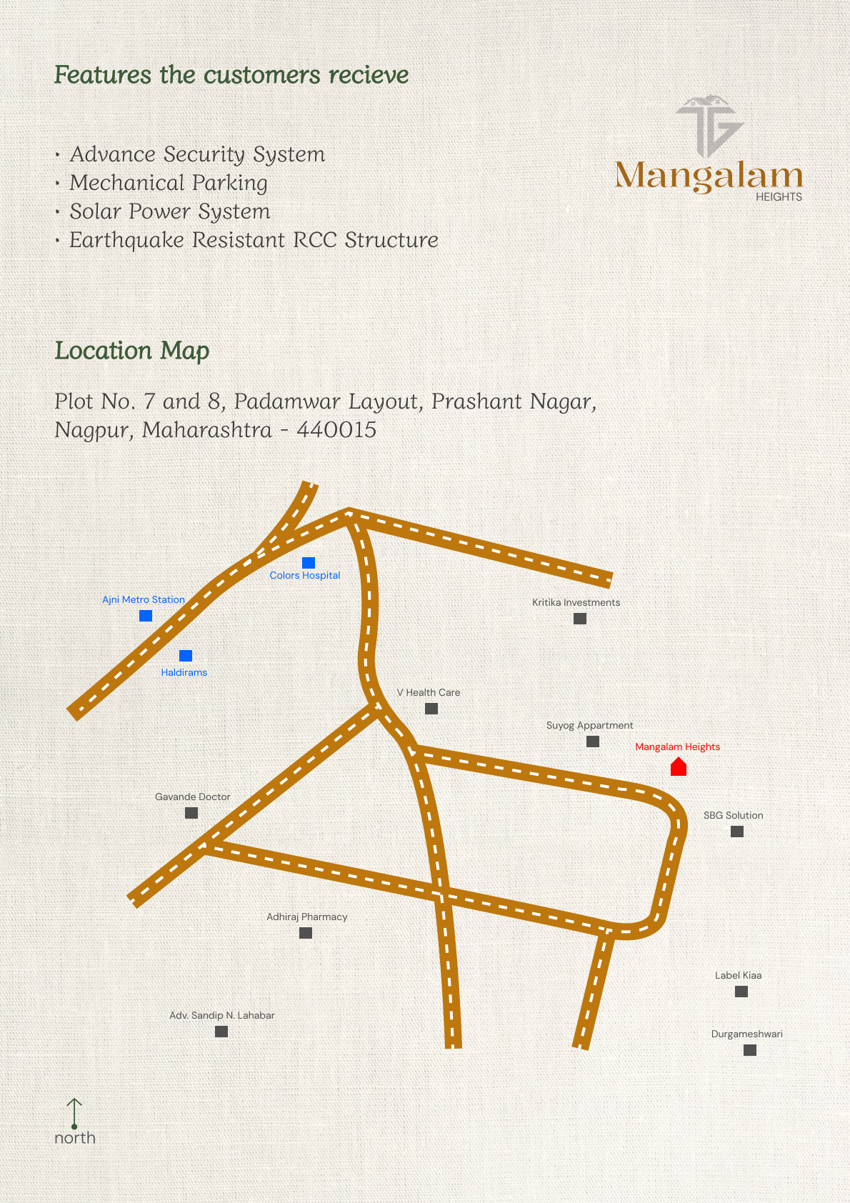 Mangalam Heights — Location Map